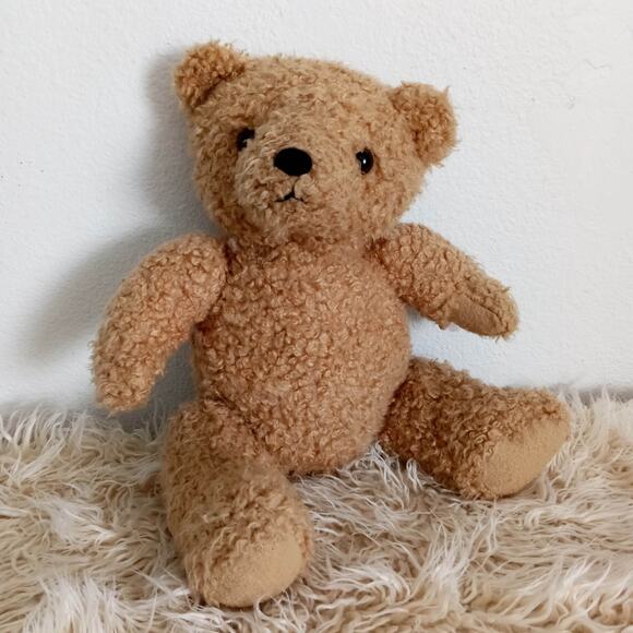 Vintage RALPH LAUREN Teddy Bear Curly Fur Jointed Rotating Brown Stuffed Plush - Picture 6 of 6